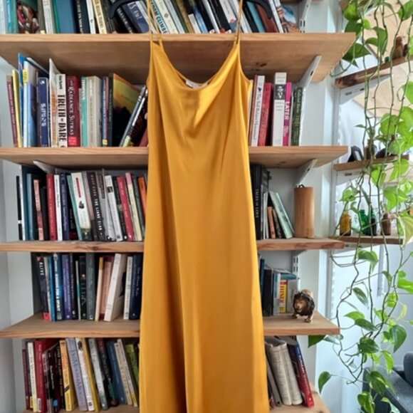 ALL SAINTS COWL NECK DRESS - OCHRE - NWT - Picture 1 of 4